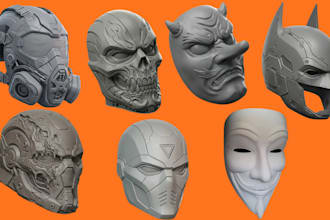 do custom 3d masks wearable ccosplay helmet stl for 3d printing