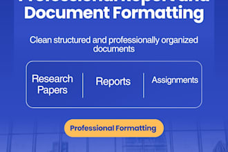 format and organize research reports professionally