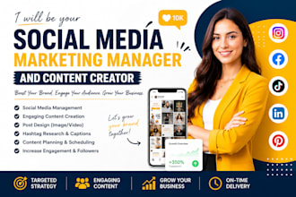 be your social media marketing manager and content creator