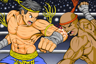 draw comic art, manga, manhwa for covers, panels, characters