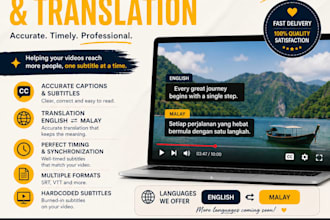 translate and make caption or subtitles