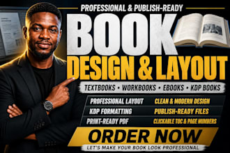 design professional textbook, workbook, ebook, and KDP book layout