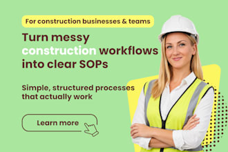 create sops and workflows for construction businesses