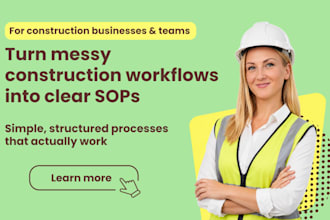 create sops and workflows for construction businesses