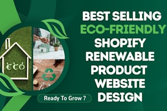 design ecofriendly shopify renewable products store eco safe sustainable website