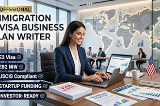 write a professional immigration, e2 visa, eb2 niw business plan