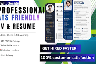 design ats friendly resume and CV