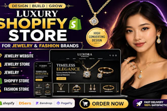 design luxury jewelry website and jewelry shopify store