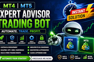 build custom mt4 mt5 expert advisor, trading bot in mql4 mql5