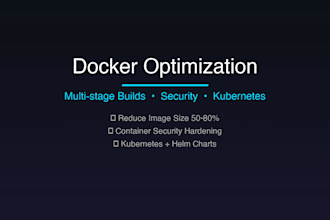 optimize docker containers with multistage builds and security hardening