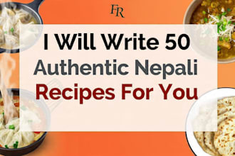 write 10 authentic nepali recipes with step by step cooking guide