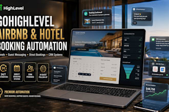 gohighlevel airbnb website ghl hotel booking funnel highlevel vacation workflow