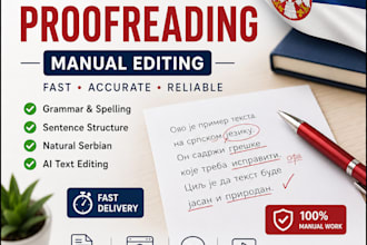 proofread and edit serbian translations manually