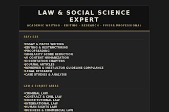 advise, guide, and support your legal and social science writing journey