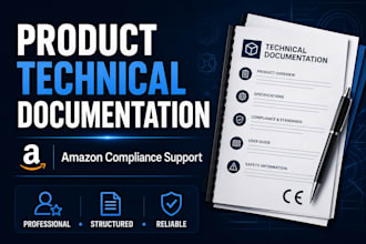 draft prepare product technical documentation for amazon compliance