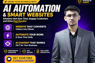 develop websites and business automation, grow your business fast