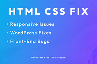 fix HTML CSS and responsive issues