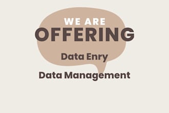 do data entry and data management