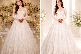 edit bridal and wedding photos with professional retouch