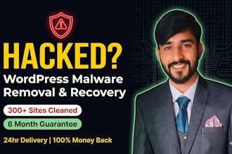 fix hacked wordpress website, remove malware and secure in hours