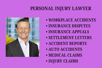 handle insurance disputes, accident claims, and injury settlement matters