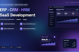 develop erp software, saas, hrm, crm software online portal