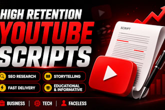 write high retention youtube scripts with SEO research