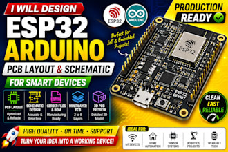 design esp32 arduino pcb layout and schematic for smart devices