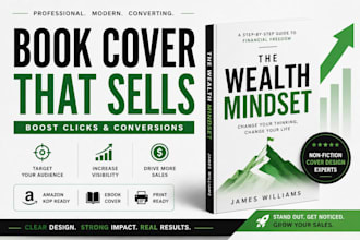 design book cover that sells, professional canva ebook and kdp cover