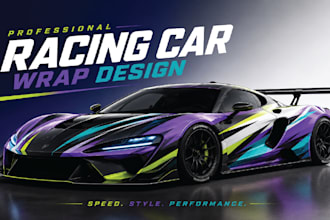 create professional car,  racing car, van, bike warp