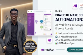 professionally fix make come, make com automation made come, makecom expert