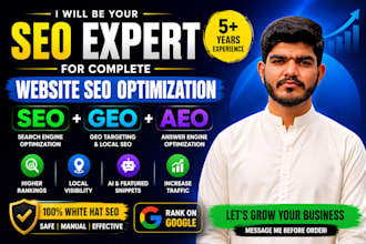 be your SEO expert for website optimization, GEO and aeo ranking