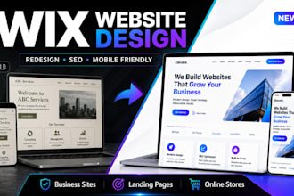 design wix website or redesign wix website with SEO