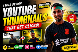 design attractive youtube thumbnails