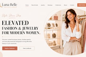build squarespace fashion store website jewelry store boutique ecommerce website