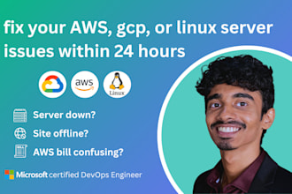 fix your AWS, gcp, or linux server issues within 24 hours