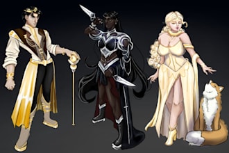 create stylized digital illustrations and character art