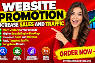 promote your business or website to increase sales and visitors,traffic