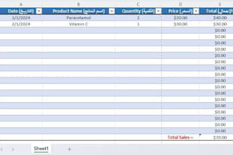 create professional excel sales and inventory sheets