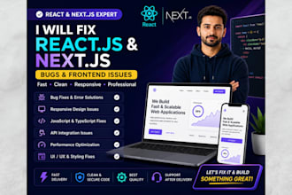 fix react js or next js bugs and issues