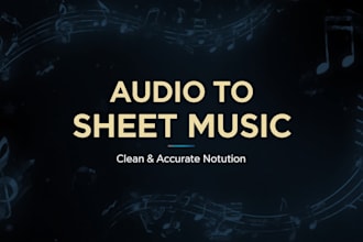 transcribe audio into clean professional sheet music notation