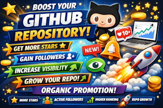 organically promote your github repository to gain stars followers visibility