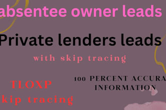 pull private lenders and absentee owners leads