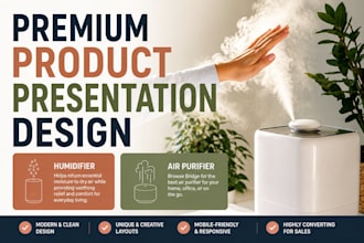 do a modern product presentation website design