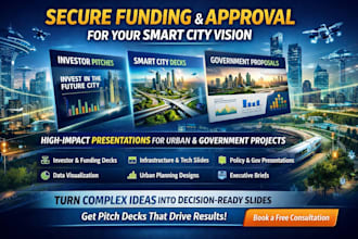 provide infrastructure investment proposal presentation design for government