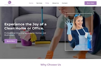 cleaning service website, office, house cleaning, booking koala cleaning website