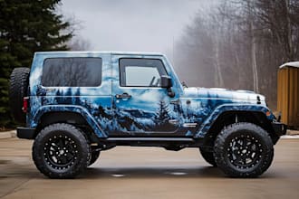 design stylish food truck wrap,