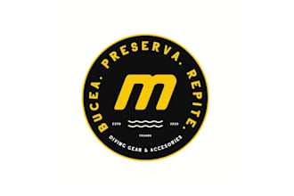 design shot version diving gear company logo