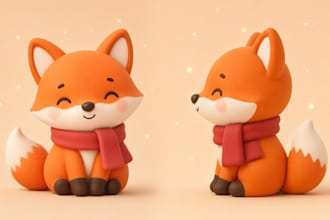 create a cute 3d character or mascot for your brand or game