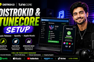 be your music manager to fix and accurately set up distrokid tunecore release